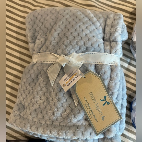 mon lapin Accessories New Mon Lapin Baby Blanket Blue Poshmark